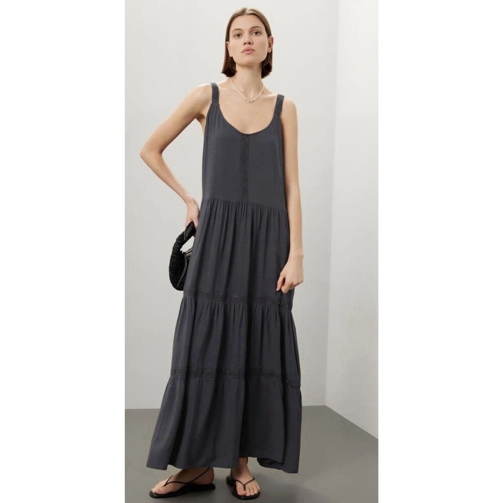 Splendid Haven Women’s Medium Tiered Maxi Dress Sleeveless